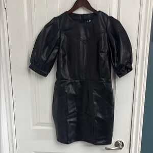 DIVIDED Black Vegan Leather Dress BNWOT